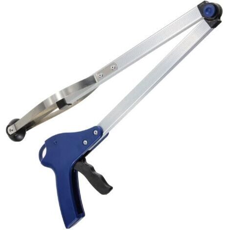 Bleu Pince de ramassage/Pince de préhension/déchets pliante à long bras (1/3)