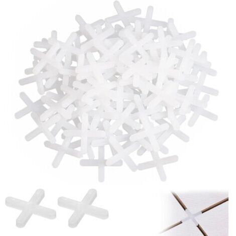 500 Pièces Entretoises de Carrelage, 3mm Blanc Croisillons, Croix Tile, Croisillons pour carrelage, Croisillons de Carrelage, pour les Carreaux de Mur et de Sol (1/4)
