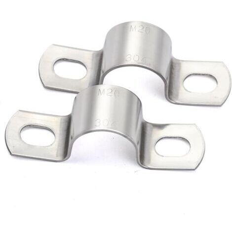 A 10 Pcs U-Collier de Serrage Tuyau Robustes Ø20 mm, Collier de Fixation Inox - Tuyau Pour Fixation/Attache Tube (1/5)
