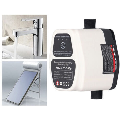 Pompe de surpression d'eau 100W 24V 25L – Détection intelligente – Moteur sans balais – Faible bruit – Débit 25 L/min – Pression 2 bars - 100-240V (1/5)