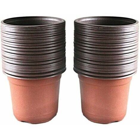 Lot de 100 Pots en Plastique pour semis et Plant, 10 cm (1/5)