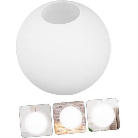 Abat-Jour Globe En Acrylique Blanc Givré Boule De Acrylique De Lait De Remplacement Couvre Abat-Jour Sphère 10 cm de diamètre / 4 cm d'ouverture