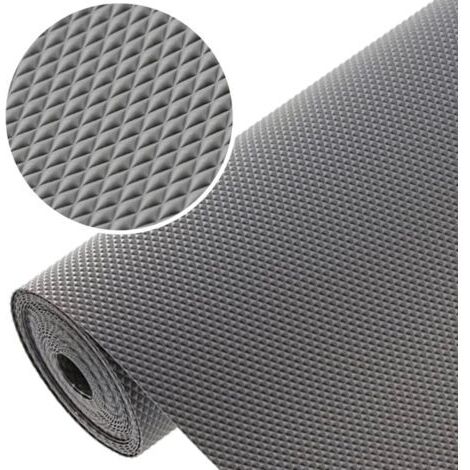 Tapis Antiderapant pour Tiroirs et Étagères de Réfrigérateur, Rouleau de Tapis pour Armoire, Protection Tiroir Cuisine - Anthracite, 30 x 300 cm