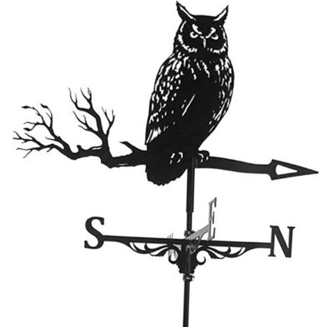 Girouette en métal sous Forme de Hibou de Maison de Ferme, Outils de Mesure de toits et de Cour