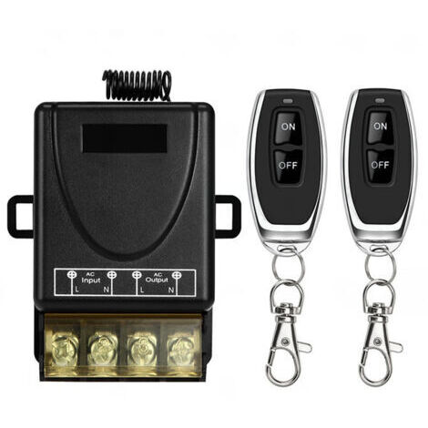 Interrupteur de télécommande Haute Puissance sans Fil 433Mhz, télécommande RF AC 220V/240V/110V 30A pour lumière, Pompe à Eau, appareils ménagers, Irrigation agricole (1/4)