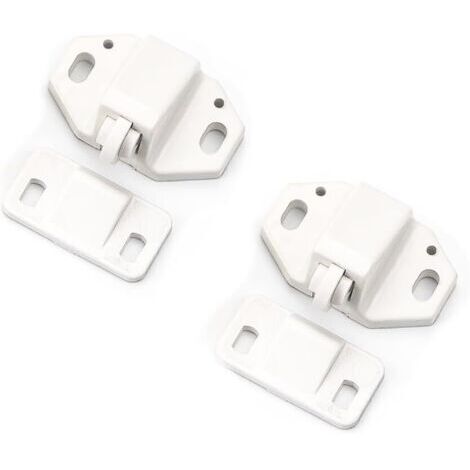 Loquets de porte en plastique pour armoires, caravanes, penderies, camping-cars, bateaux, 2 pièces