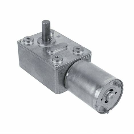 DC 12V Moteur Electrique de Réduction Réversible Turbine à Couple Elevé Boîte à Engrenages à Vis sans Fin pour Fenêtres, Ouvre-portes (40RPM)--