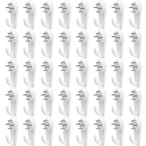 40 PCS Crochet Mural,Crochets Muraux pour Cadre Photo,Kit de Suspension de Tableaux,Non-Trace Crochets De Support Murals,Clous Mural pour Suspendre,pour Accrocher des Tableaux,des Photos,des Mi (1/5)