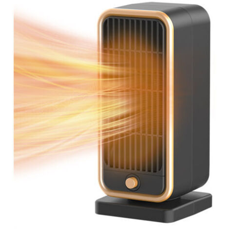 Chauffage d'espace 500 W PTC en céramique à faible bruit, chauffage rapide, ventilateur de chauffage personnel portable avec protection contre le renversement et la surchauffe à 30 degrés (1/5)