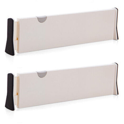 Séparateurs de Tiroir ( Lot de 2), Organisateurs de Tiroir Réglables, (28.3 - 44cm) Diviseur de Tiroir Cuisine pour Chambre, Salle de Bain, Bureau, Placard-- (1/5)