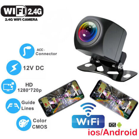 Caméra de recul sans fil 720P – Vision nocturne HD – Grand angle 170° – Connexion Wi-Fi – Compatible iPhone et Android (1/5)