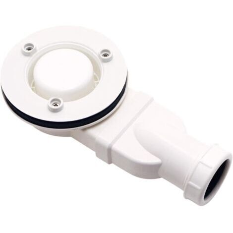 Drain de douche à, remplacement du drain latéral du siphon, drain VC, siphon de receveur de douche siphon mince pour la prévention, Blanche (1/4)