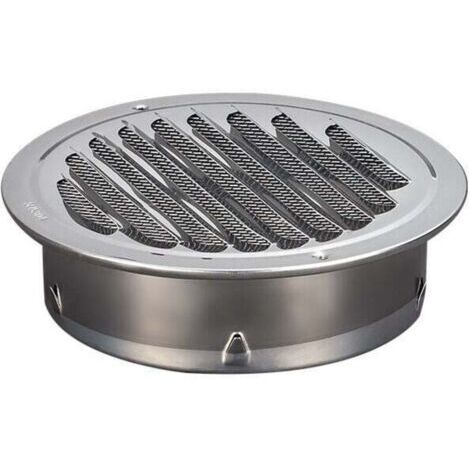 Grille de ventilation ronde en acier inoxydable Grille de ventilation en métal de 100 mm Grille (1/5)