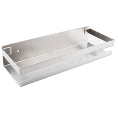 40cm Acier inoxydable sans perforation Argent, dessin d'étagère de cuisine, universel pour salle de bain et cuisine (1/4)