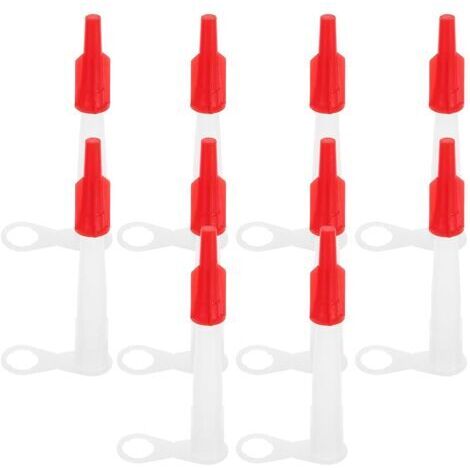 Lot de 10 set de Embouts de Calfeutrage Universels en Plastique ABS avec Capuchons Rouges, Buses Réutilisables pour Tubes de Mastic, Outil D’Application Précis pour Travaux (1/5)
