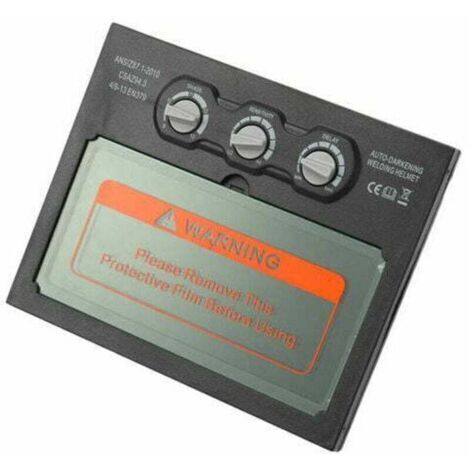 Lentille de casque de soudage à assombrissement automatique solaire – Protection UV/IR DIN 15 – Temps de commutation 1/10000s – Zone de visualisation 92,5 x 42,5mm (1/4)