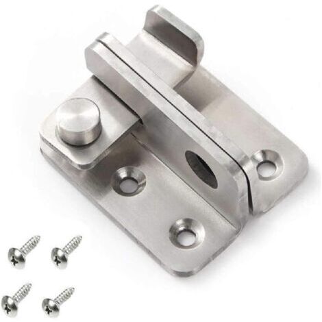 Porte Cadenas Petite Antivol Loquet,Acier Inoxydable Cadenas Verrou à Bascule Verrous de Porte de sécurité,Gauche Ouvert, Argent (1/5)