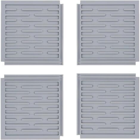 Lot de 4 tapis d'égouttage d'évier en silic résistants à la chaleur antidérapants pour comptoir de cuisine maison et jardin (1/3)