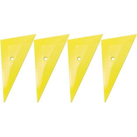 Lot de 4 Grattoirs Jaunes en Plastique pour Pose Film Teinté Vitres Voiture, Outils Auto pour Application Précise, Raclette Rectangulaire pour Films Adhésifs et Protection Auto (1/5)