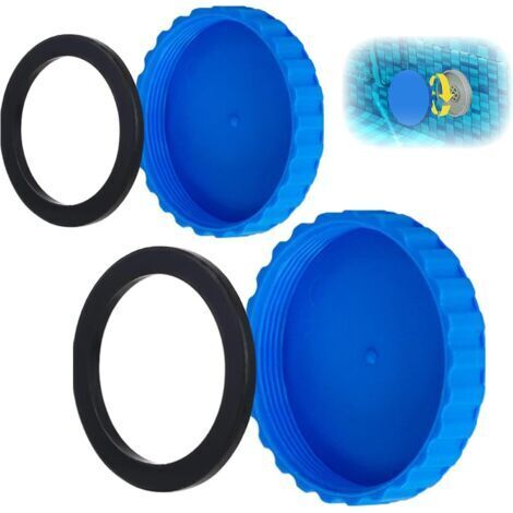2 Pièces Fermeture Hivernale pour Piscines Intex Kit de Fermeture Hivernale pour Piscines Bouchon D'Étanchéité d'hiver,avec Joints Assortis Résistantes au Gel et Étanches