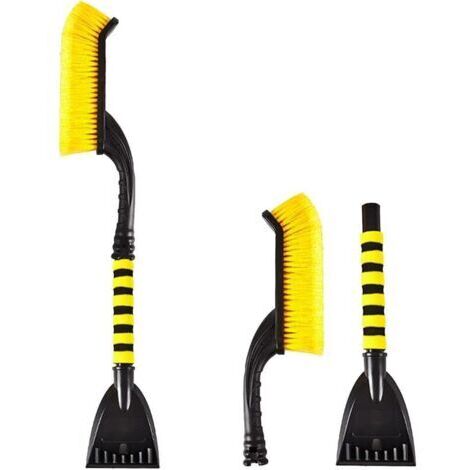 Grattoir à glace de voiture, brosse à neige, brosse à neige pour pare-brise d'hiver, brosse à neige, convient pour portes de voiture, capots et rétroviseurs Rouge (1/4)