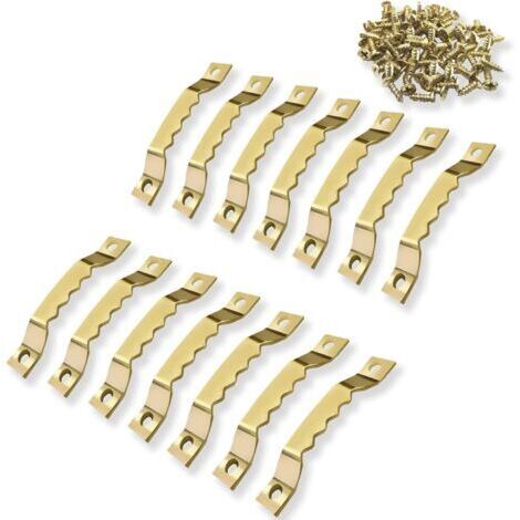 Lot de 100+200 vis inclus Photo crochet en metal dorée solide et durable-crochet pour cadre/photo/toile/peinture/horloge/diplôme. (1/4)