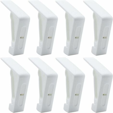 Pinces à nappes en plastique blanc pour tables d'extérieur – pinces à nappes réglables avec ressorts pour pique-niques, mariages et barbecues dans le jardin (1/5)
