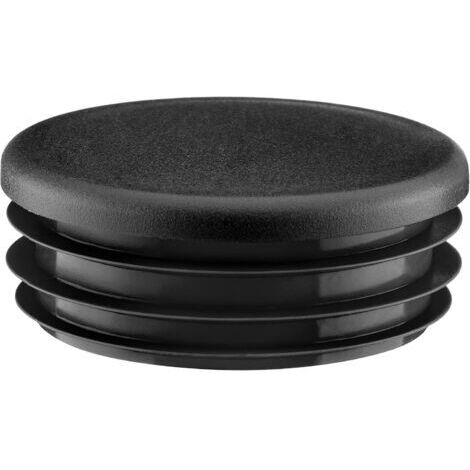 Bouchon pour Tube Rond 19 mm 4 pièces Noir (1/4)