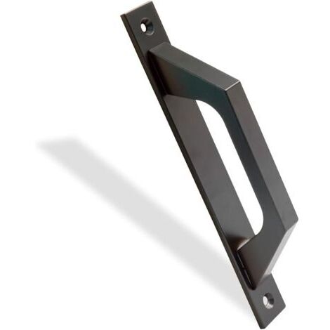 Poignée de porte droite en Aluminium Poignée pour portes coulissantes ou partes battantes 200 x 25 x 42 mm Poignée droite fonctionnelle et confortable Couleur Noir (1/5)