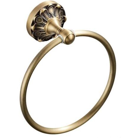 Porte-serviettes mural élégant en laiton de style vintage pour salle de bain (1/5)