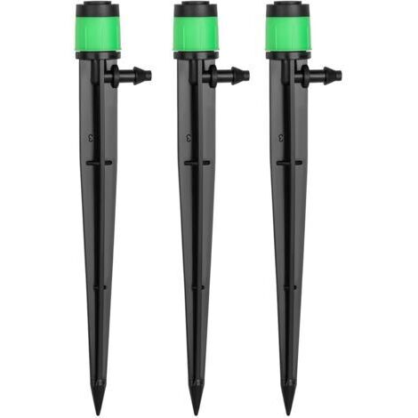 Lot de 100 Goutteurs d’Irrigation Ajustables - Système d’Irrigation Goutte à Goutte 360 Degrés - Embouts de Tuyau pour Tuyau de 4-7mm - Jardin - Serre - Pelouse - Patio