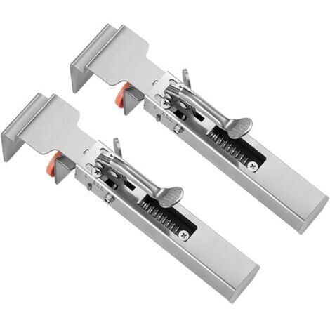 Pince de fixation de tiroir réglable, pince de façade de tiroir en acier inoxydable pour l'installation d'armoires, gabarit de quincaillerie d'armoire pour outils d'installation (2PCS) (1/5)