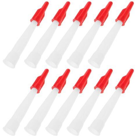 10 Embouts de Calfeutrage en Plastique et Silicone Robustes Capuchon Rouge Outil de Finition pour Mastic Kit de Buses Remplaçables pour Application Uniforme Usage Professionnel (1/5)