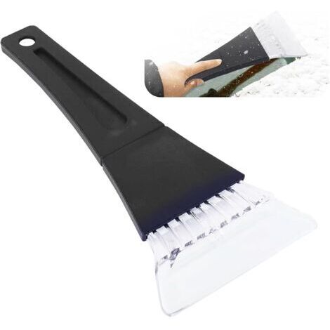 Grattoir à glace de voiture, grattoir à glace pour l'hiver, grattoir à glace efficace, rapide, sans effort et doux, grattoir à neige stable, efficace et sûr pour voiture – Noir (1/5)