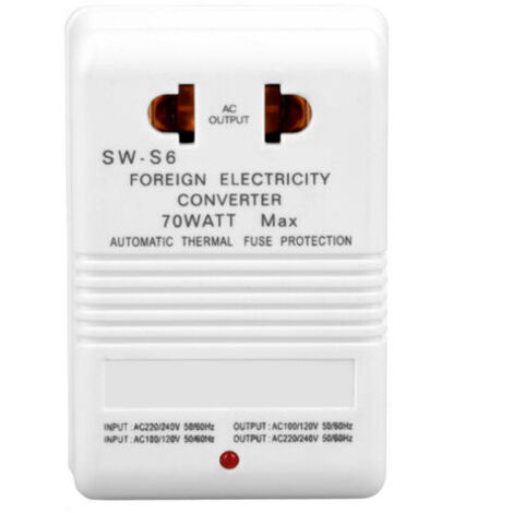 Convertisseur 70 W 110 V/120 V vers 220 V/240 V, adaptateur/inverseur (1/4)