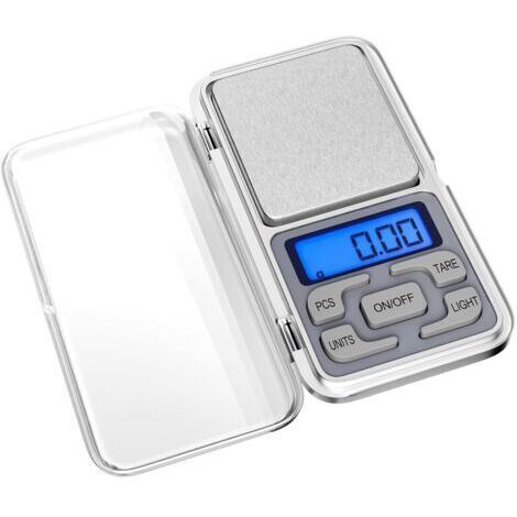 Balances de Cuisine Precision, 0.01g-500g, Mini Balances Alimentaire Multifonctionnelles avec Affichage Led et Fonction Tare, Balance Electronique Pour la Nourriture,Café, Bijoux, Médecine (1/5)