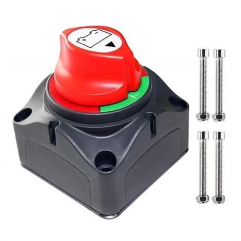 2 pièces Interrupteurs de Batterie 12-24 V, Coupe Circuit Batterie 1–2-Both-Off Commutateur de Batterie Pour voiture de tourisme RV, ATV, UTV et bateau (1/5)