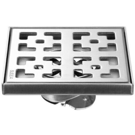 (10x10cm)Siphon douche à l'italienne Drain de sol Garden 304 en acier inoxydable Grand drain de sol extérieur (1/4)