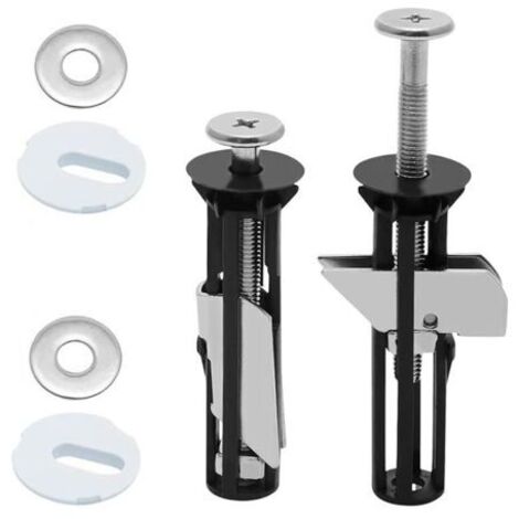 Lot de 2 boulons de siège de toilette universels longs en acier inoxydable accessoires d'entretien pour couvercle de toilette facile (1/3)