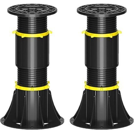 2 Pieds de Support de lit réglables en Hauteur 21-34cm, Pieds de Support de Latte au Centre du lit Remplacement des Pieds de Support de Cadre de lit réglable, adapté aux Cadres de lit (1/4)