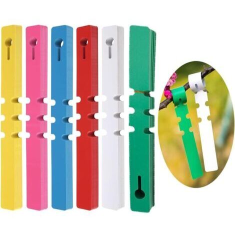 2 x 21cm,6 couleurs Étiquettes Plantes Plastique,120 Pièces Couleur Etiquettes Jardin, Étiquette Arbre Suspendues, Etiquette Potager Reutilisable pour Extérieur Intérieurs (1/4)