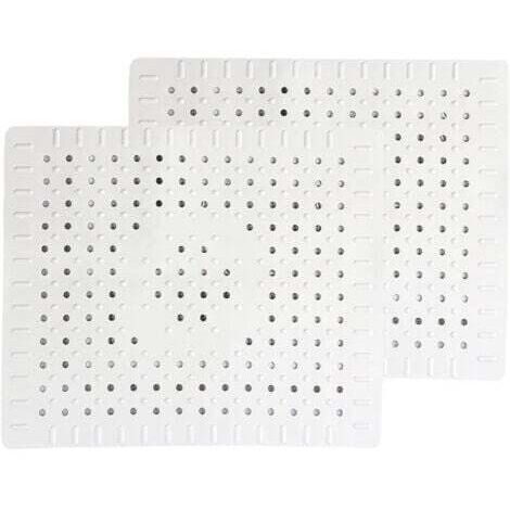 blanc Lot de 2 tapis de protection pour évier de cuisine en caoutchouc antidérapant durable, facile à nettoyer et à couper soi-même (1/5)