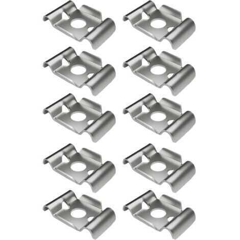 Attaches Pour Grillage Acier Inoxydable 10 Pièces Attache Pour Fil Rigide Support Étagère & Fixation Extérieur Jardin Cour Ferme Allée Terrasse