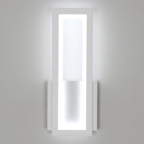 Blanc Applique Murale Intérieure LED, 17W Lampe Murale Noir Moderne Acrylique, Luminaire Mural Lumière Blanche pour Chambre, Salon, Couloir, Escalier, 32CM (1/5)