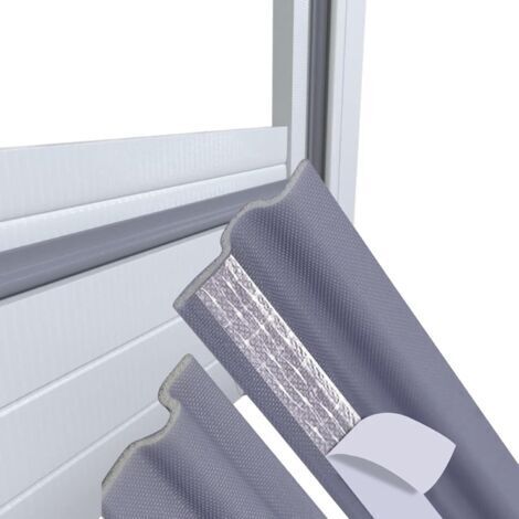 Joint d'étanchéité 8M pour fenêtres et portes – Ruban adhésif d'étanchéité – Isolation thermique et acoustique – Joint d'étanchéité contre le froid – Gris (1/5)