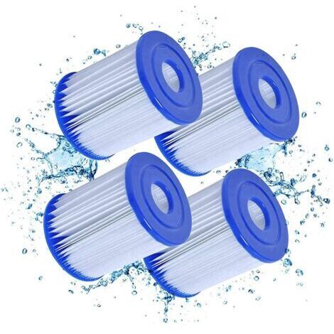 4pcs Cartouches filtrantes for Bestway de Taille I pour piscines for Bestway Pompe de Piscine, Filtre De Piscine Gonflable, Installation Facile (1/5)