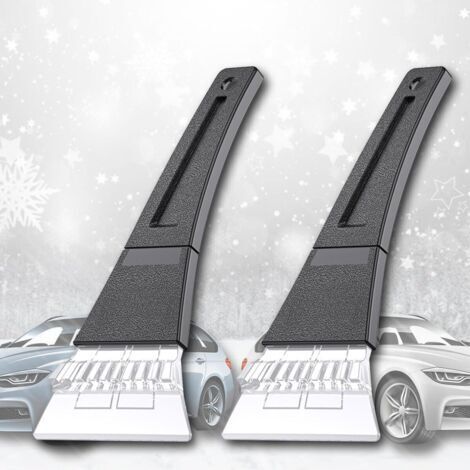 Grattoir Pare Brise Voiture, 2 Pcs Neige Gratte Pare Brise, Gratte-Glace Pare Brise Vitres, Neige Gratte Pare Brise Voiture Professionnel Raclette, Grattoir à Glace Raclette Pare Brise Voiture (1/5)
