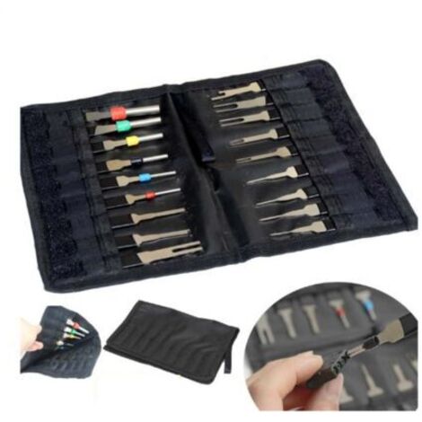 Extracteur de cosses - Kit de 18 Outils de Retrait de cosses - Dureté élevée - Pas de Rouille - Pas de déformation - Kit d'extracteur de connecteur de câblage électrique de Voiture (1/4)