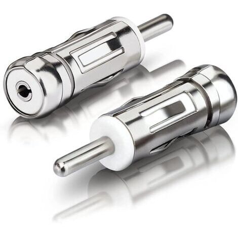 Bingfu Adaptateur Antenne Autoradio Voiture Connecteur de Prise DIN à ISO Embout Antenne Auto Compatible avec Auto Unité Principale Récepteur Stéréo Amplificateur de Signal,2 Paquet (1/5)