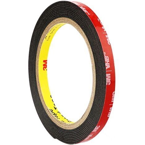 Ruban adhésif double face extra fort Ruban de montage VHB, étanche et résistant aux hautes températures 1 cm 3 m 1,1 mm d'épaisseur (1/5)